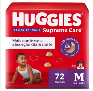 FRALDA HUGGIES SP CARE ROUP HIPER M C/72
