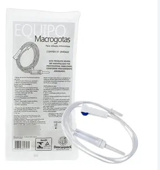 EQUIPO MACROGOTAS COMPLETO LS (POLYBAG) PC C/25UN QTD. 3.00 UN