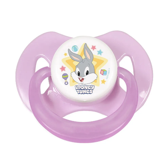 CHUPETA (BABYGO) C/CAPUZ ROSA LOON. TUN. BIC. SILIC. ORTODON. D. 0 A 6 MESES
